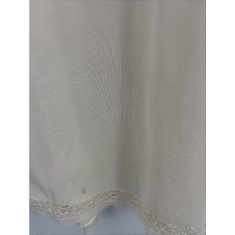 Vintage Snowdon off white lace embroidered lined floral full slip women 40 fairy - Picture 6 of 7